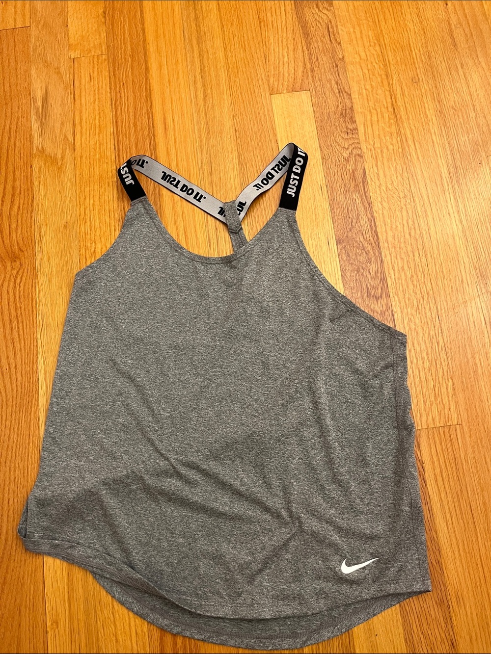 Nike Gray Women's Racerback Tank with Branded Straps